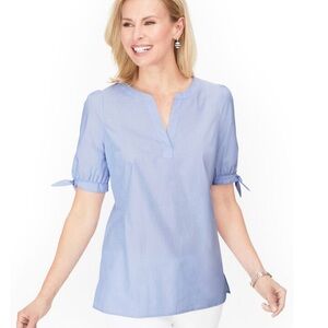 TALBOTS Tie Sleeve Top